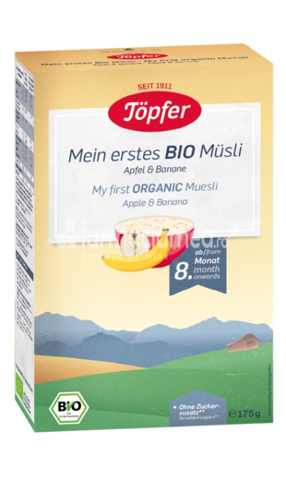 Cereale Bio Primul meu Musli, de la 8 luni, 175 g, Topfer