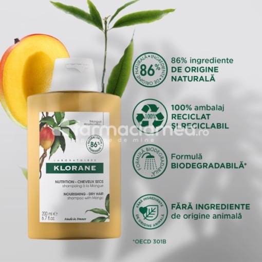 Klorane Sampon Mango 200ml