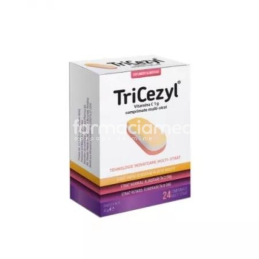Tricezyl Vitamina C 1000 mg, 24 comprimate Labormed