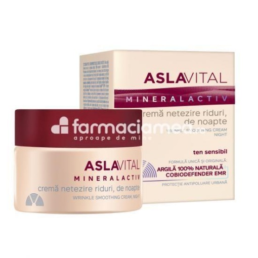 Aslavital Mineralactiv Crema de Noapte pentru netezirea ridurilor, 50 ml