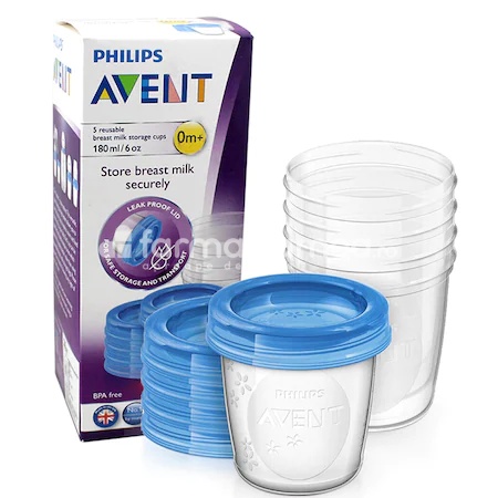 Avent Philips SCF619/05 Recipiente Stocare Lapte Matern 180ml x 5buc