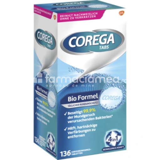 Corega Tabs Bioformula, 136 comprimate efervescente Gsk