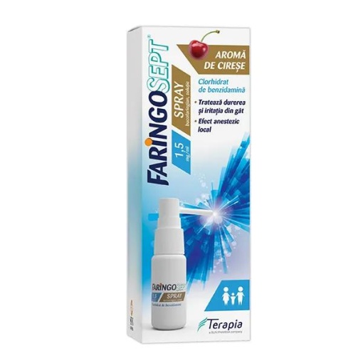 Faringosept 1,5mg/ml Spray Bucofaringian 30ml Terapia