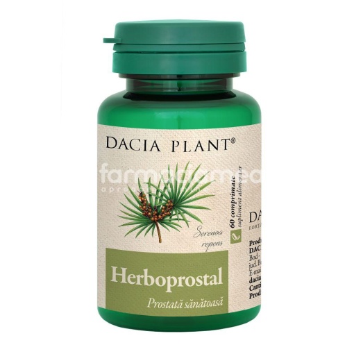 Herboprostal, mentine sanatatea prostatei, 60 comprimate, Dacia Plant