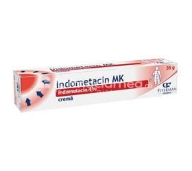 Indometacin MK crema, cu efect antiinflamator, indicat in tratarea inflamatiilor si durerilor articulare, entorse, contuzii, tromboze venoase, tub 35 g, Fiterman Pharma