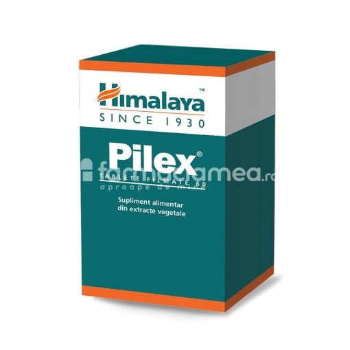 Pilex, recomandat in tratamentul hemoroizilor interni si externi, 60 tablete, Himalaya