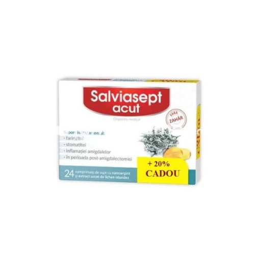 Salviasept Acut Fara Zahar x 24cpr Zdrovit