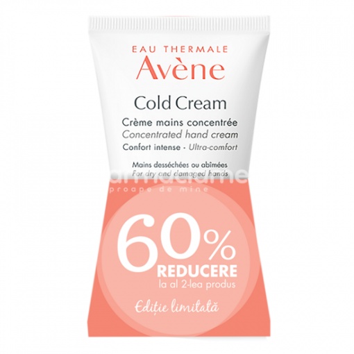 Avene Cold Cream crema de maini Pachet 1+1 (60% reducere la al doilea produs), 50 ml
