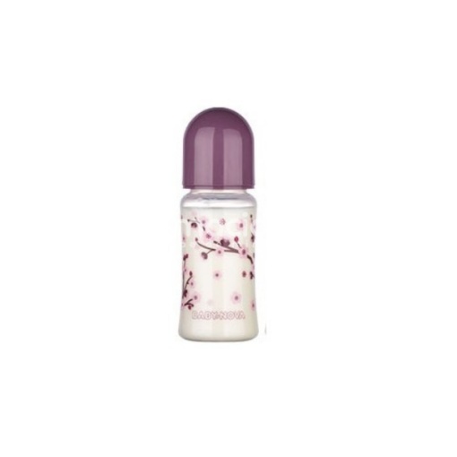 Baby Nova 48002 Biberon PP Decor fara BPA 300ml (gat larg + sist anticolici)