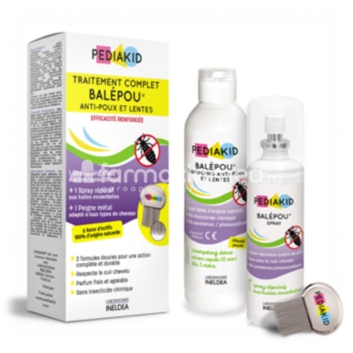 Pediakid Pachet sampon paduchi, 200 ml + Spray paduchi, 100 ml