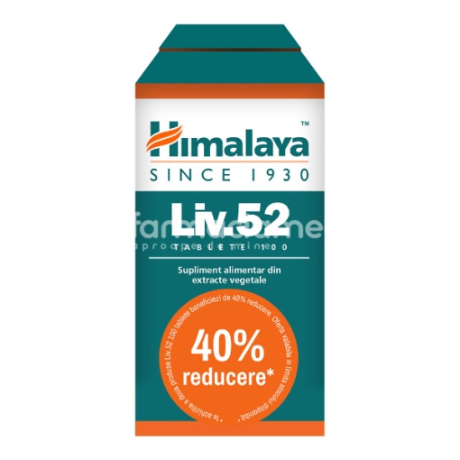 Liv 52 x 100cpr Himalaya Pachet 1+1 40%