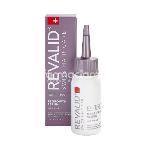 Revalid Ser, redensyl, pantenol, impotriva caderii parului, reface parul deteriorat, reduce aparitia varfurilor despicate, ofera parului rezistenta, tonicitate si stralucire, 50 ml, Ewopharma