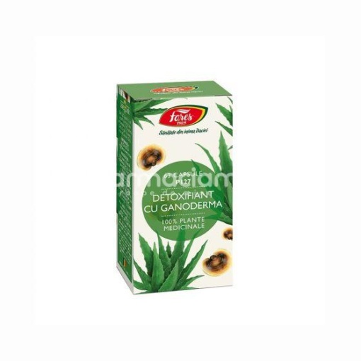 Detoxifiant Cu Ganoderma P127, 63 capsule, Fares