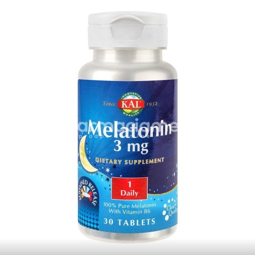 Melatonin 3mg, insomnii, atenueaza tulburarile de somn, 30 de tablete, Secom