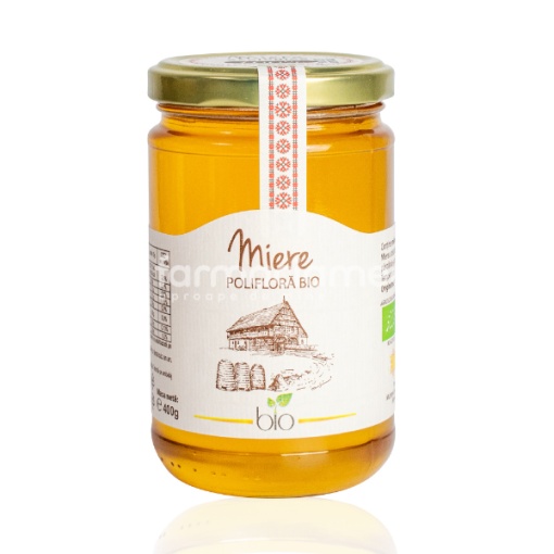 Miere albine poliflora Eco, 400 g, Apisrom