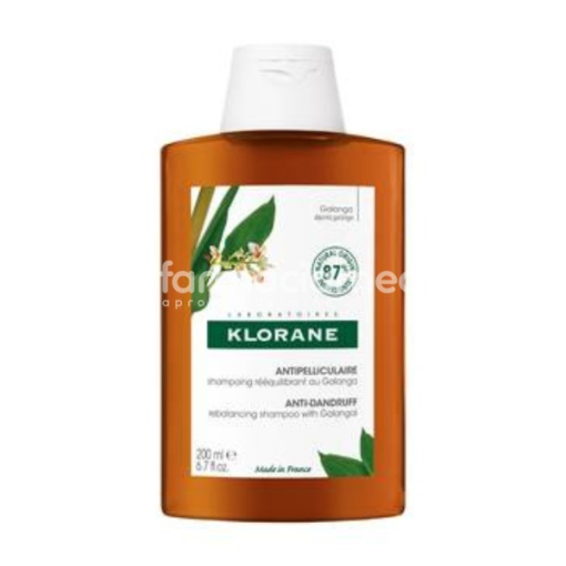 Sampon anti-matreata cu galangal, 200 ml, Klorane