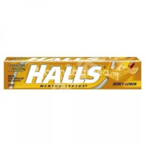 Bomboane Honey Lemon, 9 bucati, Halls
