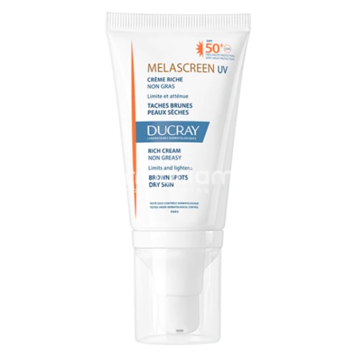 Ducray Melascreen UV Riche SPF50 Crema pentru Ten Uscat, 40 ml