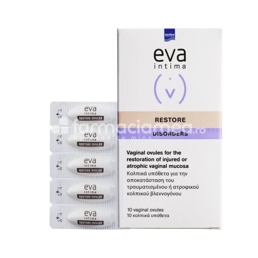 EVA INTIMA Restore cu efect cicatrizant, 10 ovule vaginale