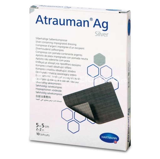 Hartmann Atrauman Ag Comprese Ung 5/5cm x 10buc