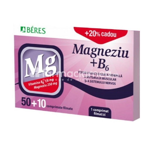 Beres Magneziu+B6 x 50cpr + 10cpr