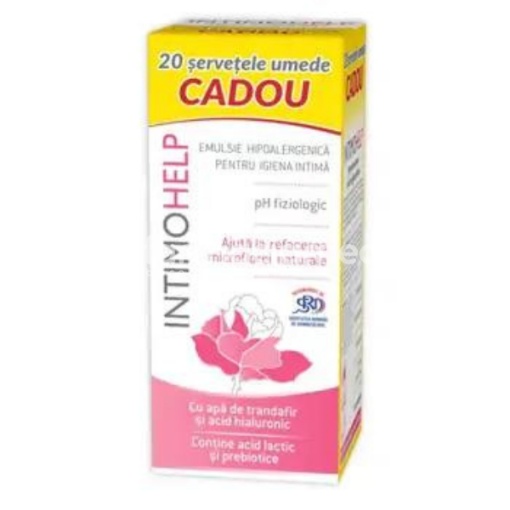 Intimohelp emulsie pentru igiena zilnica x 400ml + Servetele umede
