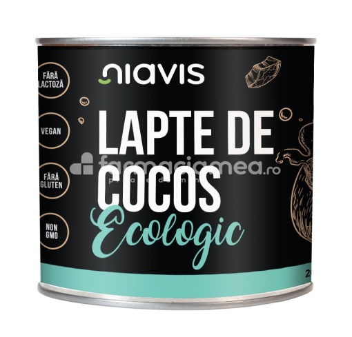 Niavis Lapte de cocos ecologic Bio, 200 ml
