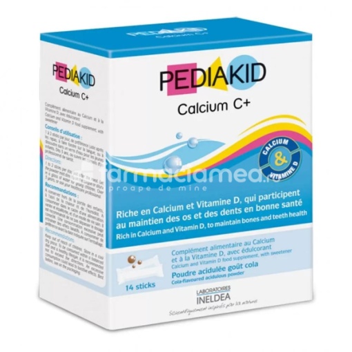 Pediakid Calcium C+ Calciu si Vitamina D3 x 14plic