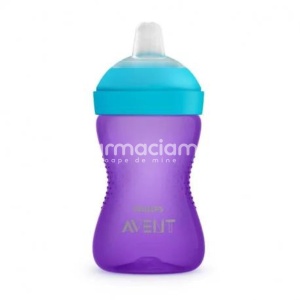 Avent Philips SCF802/02 Cana cu Tetina Moale Rezistenta la Muscaturi +9uni Fata 300ml