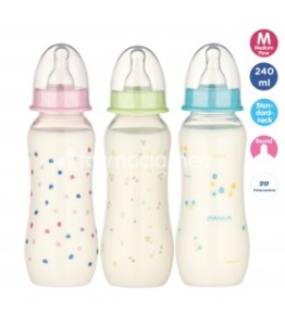 BABY NOVA Biberon pp fara BPA x 240ml decor buline tetina rotunda