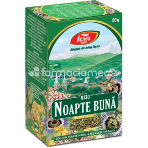 Ceai Noapte buna N130, indicat in insomnii, 50g, Fares