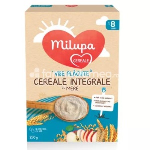 Cereale Integrale cu mere Vise Placute , de la 8 luni, 250 g, Milupa