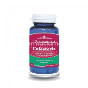 Colesterix scade colesterolul si trigliceridele, 30 de capsule, Herbagetica