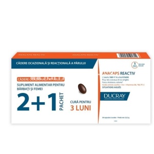 DUCRAY Anacaps reactiv x 30cps 2+1 cadou