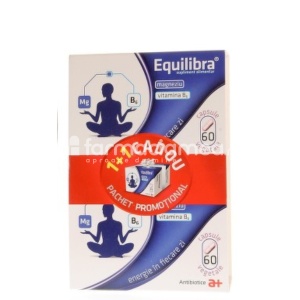 Equilibra Magneziu + Vitamina B6, 60 capsule 1+1 Cadou, Antibiotice