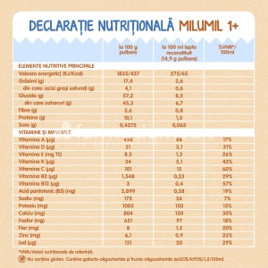 Milupa Milumil Lapte Praf Junior 1+ 600g - Img 2