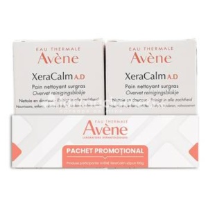 Pachet Avene Xeracalm A.D. sapun, 2 x 100gr