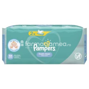 Pampers Servetele Umede Fresh Clean, 2 x 52buc