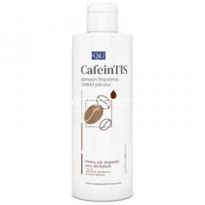 Sampon impotriva caderii parului CafeinTis Q4U, indicat pentru par degradat, tern, devitalizat, 200ml, Tis Farmaceutic