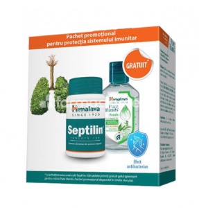 Septilin Pachet 100 tablete + Pure hands gel igienizant pentru maini, 50 ml gratuit