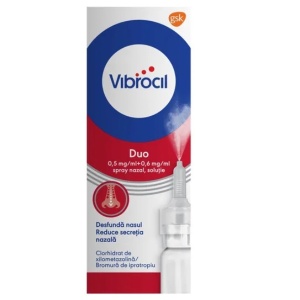 Vibrocil Duo 0,5mg/ml+0,6mg/ml spray nazal 10ml Haleon