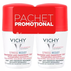 Vichy Deo Pachet roll-on Stress resist, 50 ml, 2 roll-on