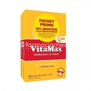 Vitamax Q 10 x 15 cps 1+1, Perrigo