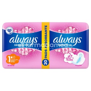 Absorbante Sensitive Ultra Normal Plus Duo, 20 bucati, Always