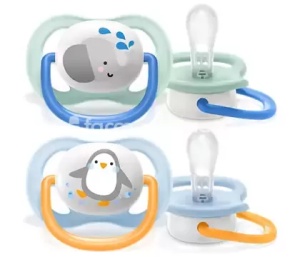 Avent Suzete Ultra Air 0-6 luni design figurine baieti, 2 bucati