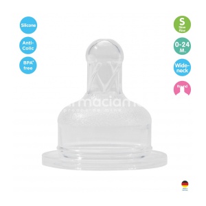 Baby Nova 14211 Tetina Larga Natural Silicon Rotunda Ceai