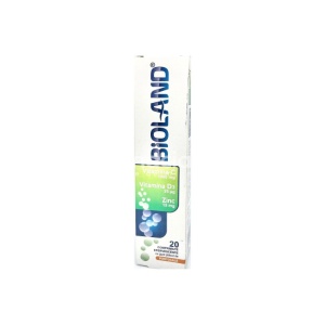 Bioland Vitamina C, D3 si Zn, 20 comprimate efervescente, Biofarm