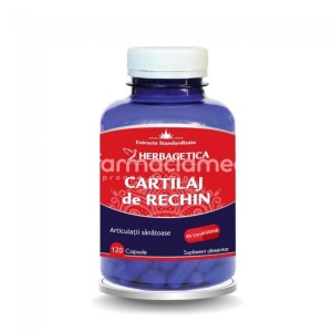 Cartilaj de Rechin supliment pentru articulatii puternice si o imunitate de invidiat, 120 de capsule, Herbagetica