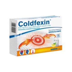 Coldfexin 500mg/12,2 mg pulb pt sol orala x 10plic Sandoz