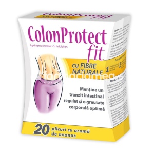 Colon Protect Fit ajuta la reglarea tranzitului intestinal si mentinerea greutatii corporale, 20 plicuri, Zdrovit